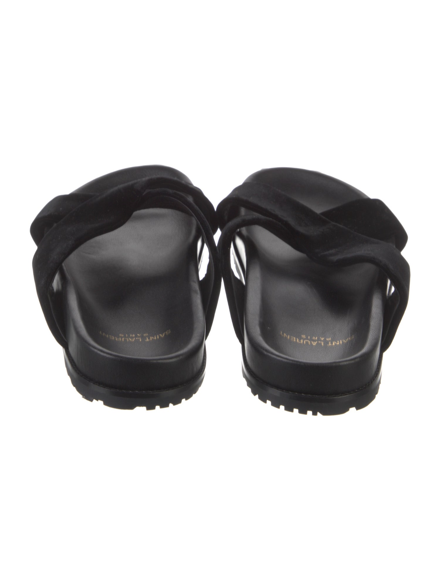 Saint Laurent Velvet Slides